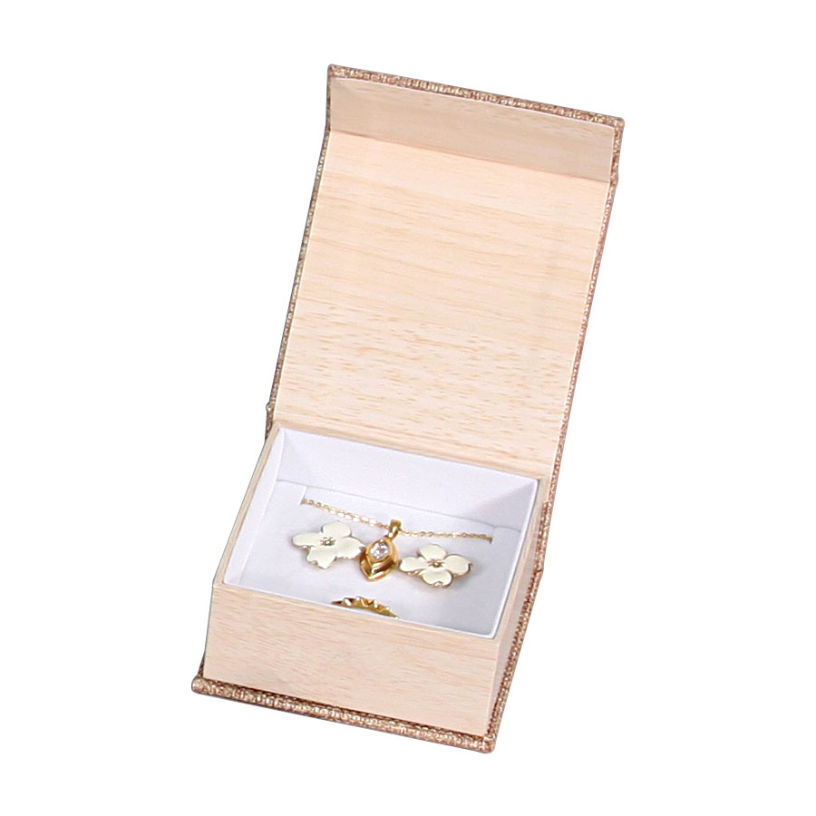 Burlap Earring Pendant Jewelry Box