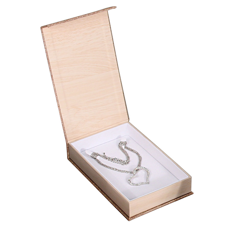 Burlap Jewelry Necklace Box